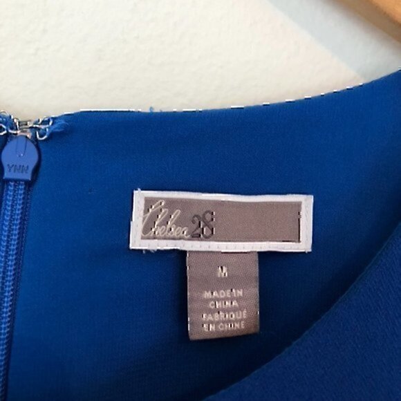 CHELSEA28 Cutout Fit & Flare Dress Royal Blue Sleeveless Mini Party Wedding M - Picture 5 of 9